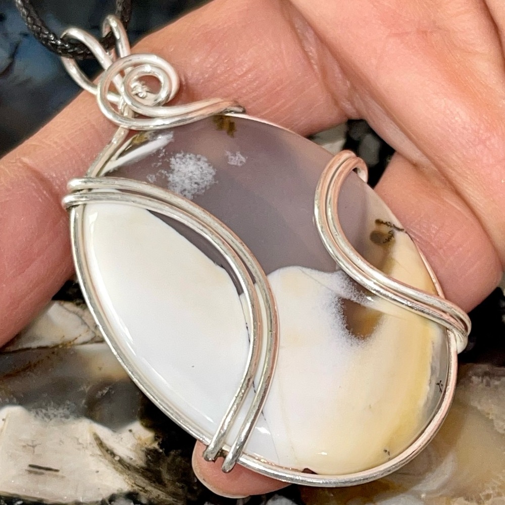 Dendritic Agate Pendant 2 1/2”